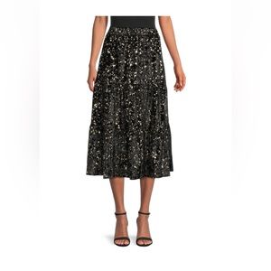 YAL NEW YORK brand new with tags size xs gold foil dotted skirt